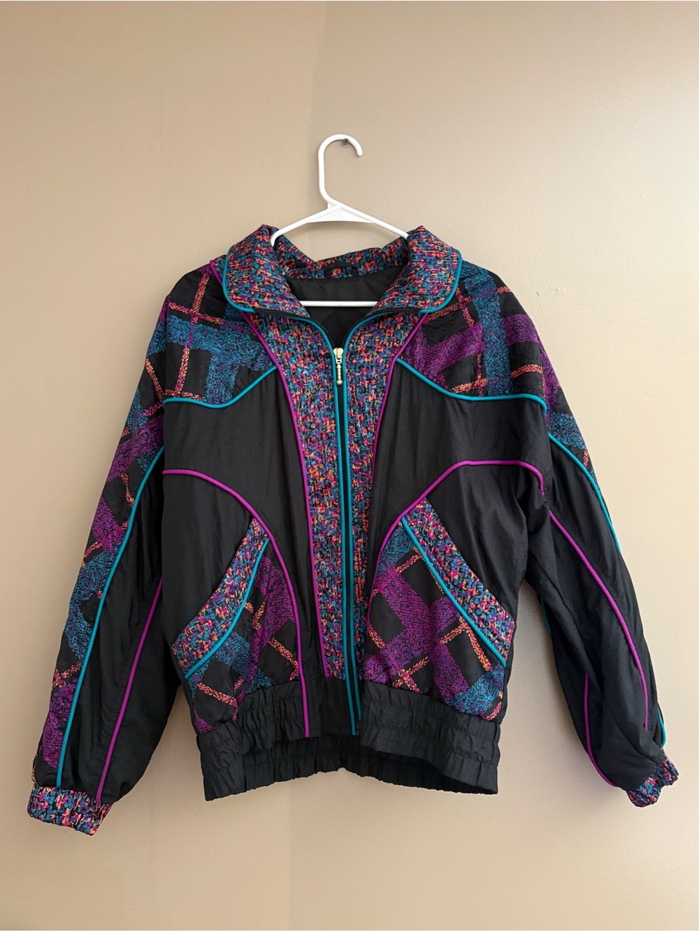 Vintage 1980s East West Multicolor Windbreaker Women's Medium